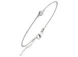 Armband JOBO "Armband mit Zirkonia", silber (silber 925, weiß), Armbänder, Damen, 19cm, Silber 925 (Sterlingsilber), Armband, 925 Silber 19 cm