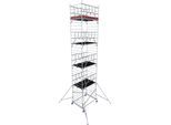 Fahrgerüst KRAUSE "ProTec XXL Breitaufbau", grau (aluminiumfarben), B:175cm H:950cm, Aluminium, Gerüste, Arbeitshöhe: 10,3 Meter