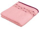 Handtuch MÖVE FOR FROTTANA "Magic Uni", rosa (rose), B:50cm L:100cm, Walkfrottee, Obermaterial: 100% Baumwolle, Handtücher, mit Bordüre aus kleinen Rechtecken