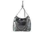 Umhängetasche "Chicca", Mädchen, Gr. B/H/T: 25cm x 23cm x 9cm onesize, silber, Leder, COLLEZIONE ALESSANDRO, Taschen Umhängetasche, aus echtem Leder, Umhängebeutel