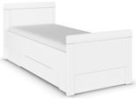 Stauraumbett RAUCH "Bett Einzelbett Stollenbett Bettkästen EVELYN", weiß (alpinweiß), B:99cm H:94cm L:210cm, Betten, Stauraumbett, in Komforthöhe mit Holzkopfteil sowie Schubladen MADE IN GERMANY, Topseller