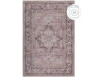 Teppich FLAIR RUGS "Windsor", rosa, B:80cm H:4mm L:150cm, Kunstfaser, Teppiche, Teppich, Waschbarer Teppich