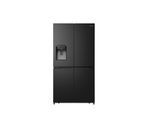 HISENSE Multi Door "RQ760N4SBFE", Energieeffizienz: E (A-G), silber (schwarz), Display außen, Kühlschränke, Wasser-/Eisspender