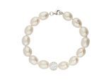 Perlenarmband VIVANCE "Kristall", silber (silber 925), Armbänder, Damen, Silber 925 (Sterlingsilber), Perlenarmband