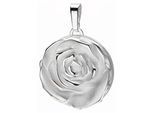 Medallionanhänger JOBO "Anhänger Medaillon Rose", silber (silber 925), Schmuckanhänger, Damen, Silber 925 (Sterlingsilber), 925 Silber