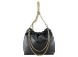 Umhängetasche "Chicca", Mädchen, Gr. B/H/T: 25cm x 23cm x 9cm onesize, schwarz, Leder, COLLEZIONE ALESSANDRO, Taschen Umhängetasche, aus echtem Leder, Umhängebeutel