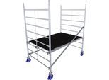 Fahrgerüst KRAUSE "ProTec XXL Breitaufbau", grau (aluminiumfarben), B:150cm H:230cm L:220cm, Aluminium, Gerüste, Arbeitshöhe: 2,9 Meter