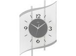Funkwanduhr AMS, silber (silberfarben), Wanduhren, B/H/L: 29cm x 7cm x 45cm, Exklusiv-Modell,Quarzuhr,Made in Germany,Wohnzimmer,Esszimmer,Büro