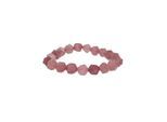 Armband FIRETTI "Schmuck Geschenk Facettschliff", rosa (altrosa, altrosa), Armbänder, Damen, 18cm, Silikon Stein, Silikon, Stein, Armband, Made in Germany - mit Labradorit oder facettiertem Quarz