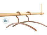 Kleiderbügel RUCO "Gaderobenbügel, 8er Set", braun, B:42cm H:13cm T:1,5cm, Buchenholz, Kunststoff, Kleiderbügel, Kleiderbügel, Garderobenbügel, Holzoptik, Made in Germany