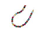 Kette ohne Anhänger JOBO, bunt (mehrfarbig), Halsketten, Damen, Materialmix, L: 38, mit Achat 38 cm