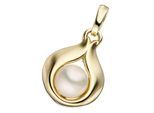 Perlenanhänger JOBO "Anhänger Tropfen mit Perle", gold (gelbgold 333), Schmuckanhänger, Damen, Gelbgold 333 Perlen, Gelbgold 333, Perlen, 333 Gold mit einer Süßwasser-Zuchtperle