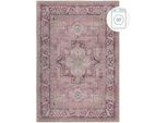 Teppich FLAIR RUGS "Windsor", rosa, B:120cm H:4mm L:170cm, Kunstfaser, Teppiche, Teppich, Waschbarer Teppich