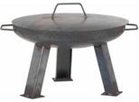 Deckel SIENA GARDEN "Ø 57 cm", grau (anthrazit), B:57cm H:0,2cm L:57cm Ø:57cm, Stahl, Deckel, für Feuerschale XXL Ø55 cm