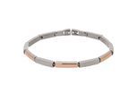 Gliederarmband TITANIA "Armbänder", rosa (roségoldfarben), Armbänder, Damen, Titan, Gliederarmband, bicolor
