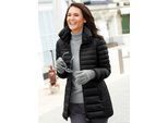 Steppjacke CASUAL LOOKS, Damen, Gr. 24, schwarz, 100% Polyamid, unifarben, figurumspielend, Jacken Steppjacke