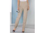 Dehnbund-Hose CLASSIC BASICS, Damen, Gr. 24, Kurzgrößen, beige, 100% Polyester, unifarben, lang, Hosen