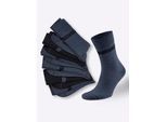 Socken MUSTANG, Herren, Gr. 1/39, blau (blau, sortiert), 73% Baumwolle, 23% Polyester, 2% Elasthan, 2% Polyamid, 55% Baumwolle, 41% Polyester, 2% Elasthan, 2% Polyamid, Socken Socken