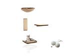 Rohrschneider Katzen Kletterwand 4-er Set mit Gratis-Spielballset