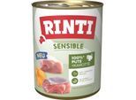RINTI Sensible Nassfutter Hund, Adult, Dose, Pute und Möhre 6x800 g