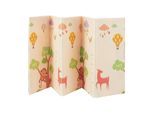 Juskys Kinder Spielmatte Jakob 180x200 cm Tiere - XXL Matte Schaumstoff - faltbar & soft - Beige