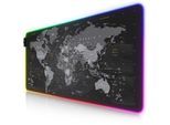 Titanwolf RGB Gaming Mauspad, Mousepad 900 x 400 mm, verbessert Präzision & Geschwindigkeit, Weltkarte Global