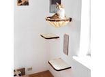 Rohrschneider ® Katzen-Kletterwand 4-teilig beige