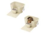 FEANDREA 2er Katzentoilette für große Katzen mit hohen Seitenwänden hellgelb