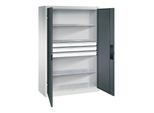 C+P Schwerlastschrank mit Schubladen Acurado, 1950x1200x500mm, 7035/7016 ; C + P Möbelsysteme (8931-5230|S10190)