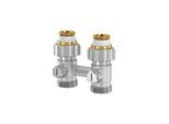 Flamco Zweirohr-Hahnblock EXCLUSIV D1/50 G 3/4 M EKxG 1/2 M, DG, m Ni., MS vern (F10010)