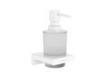 hansgrohe Lotionsspender AddStoris Wandmont., Glaseinsatz, Metall, mattweiß (41745700)