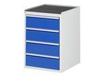 Rau Schubladenschrank m. Anti-Rutsch-Matte 4 Schubl.-L 4x180mm (03-L5.1A-MT.11)