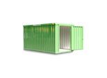 Säbu Fladafi MC 1400 TS Materialcontainer Verzinkt, für Lagerung von Materialien mit Materialcontainer aus Stahl, zerlegbar, mit Holzfußboden, Abmessungen 1400x2100x2100mm, 14200103)