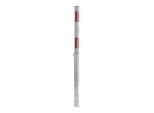 Schake Absperrpfosten Typ 470ZL, vollversenkbar + Profilzylinder, 900mm Überflur, +refl. Streifen incl. Bodenhülse)