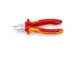 KNIPEX 70 06 160 T BK Seitenschneider mit Befestigungsöse verchromt VDE 160 mm)