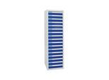 Stumpf Schubladenschrank Serie ESTA, 17 Schubladen enzianblau (17x100mm) ; Stumpf Metall (7605174)