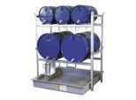 CEMO Fassregal Typ 800 + Fassauflage 2 x 200 l Fass + GFK-Auffangwanne 220 l (7672)