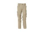 Mascot Hose mit Knietaschen, Stretchstoff Hose Größe 76C48, hellkhaki (17179-311-55-76C48)