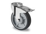 CASCOO Rückenlochlenkrolle mit Totalfeststeller ø 100 mm Serie P2G2 Kugellager (BBH35W0100P2G2B32)