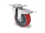 CASCOO Lenkrolle mit Totalfeststeller ø 100 mm Serie N2U6 Kugellager (TPP21W0100N2U6B32)