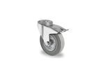CASCOO Rückenlochlenkrolle mit Totalfeststeller ø 160 mm Serie SWR2 Rollenlager (BPH98W0160SWR2R0N)