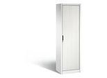 C + P Rollladenschrank Omnispace, 5 OH, abschliessbar, B 600 x T 420 x H 1980 mm, Stahl/Kunststoff, verkehrsweiss