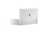 C + P Rollladenschrank Omnispace, 2 OH, abschliessbar, B 1200 x T 420 x H 1030 mm, Stahl/Kunststoff, lichtgrau