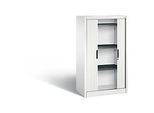 C + P Rollladenschrank Omnispace, 3 OH, abschliessbar, B 800 x T 420 x H 1345 mm, Stahl/Kunststoff, verkehrsweiss