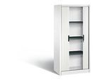 C + P Rollladenschrank Omnispace, 4 OH, abschliessbar, B 800 x T 420 x H 1660 mm, Stahl/Kunststoff, verkehrsweiss