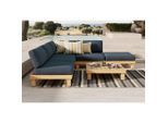 Ambia Garden Loungegarnitur, Grau, Naturfarben, Metall, Kunststoff, Textil, 6-teilig, Füllung: Schaumstoff,Polyester, eckig, 237x160 cm, Gartenmöbel, Loungemöbel, Loungegarnituren