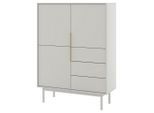 Boxxx Highboard Viva, Kaschmir, Holz, 1 Fächer, 3 Schublade(n) Schubladen, 104x139.5x39 cm, Typenauswahl, Beimöbel erhältlich, stehend, Wohnzimmer, Kommoden & Sideboards, Highboards