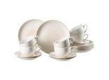 Ritzenhoff Breker Kaffeeservice Cara, Creme, Weiß, Keramik, 18-teilig, 220 ml,220 ml, 23x19x28.5 cm, Essen & Trinken, Geschirr, Geschirr-Sets, Kaffeeservice
