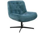 Carryhome Sessel, Pastellblau, Holz, Metall, Textil, Eukalyptusholz, massiv, Sperrholz, 71x83x79 cm, Sitzfläche 360° drehbar, Wohnzimmer, Sessel, Sonstige Sessel