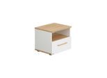 Paidi Nachtschrank, Weiß, Eiche, Kunststoff, Eiche, massiv, 1 Schublade(n) Schubladen, 48.4x40.8x39.9 cm, Blauer Engel, Goldenes M, Schlafzimmer, Nachttische